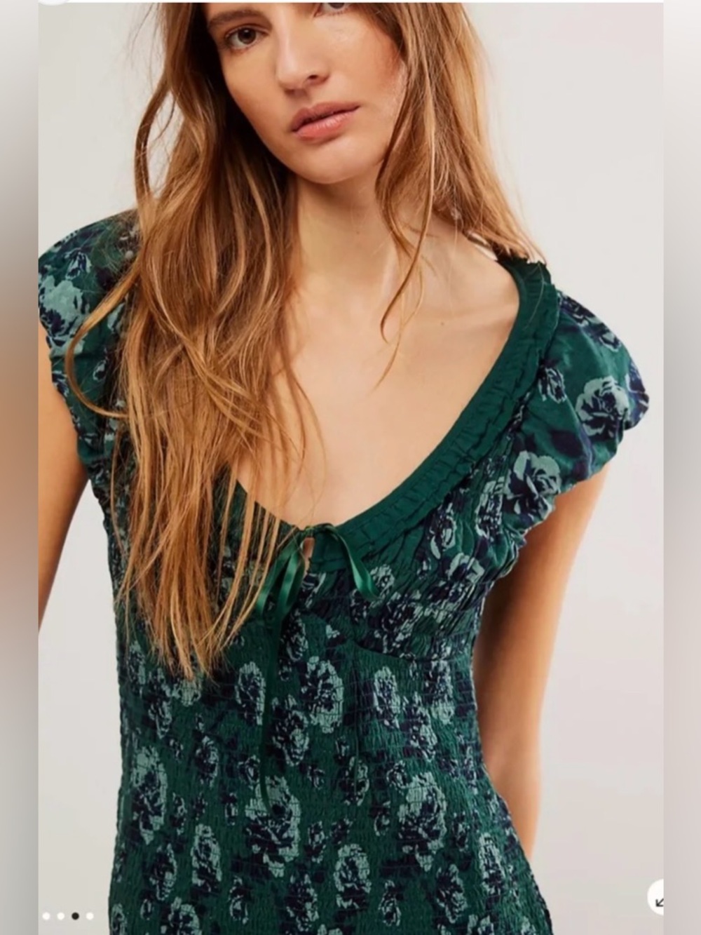 Free People McKenna Floral Smocked Dress -NWT - Picture 3 of 12